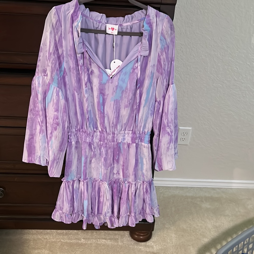 BuddyLove Zozo Shine Bright Elastic Waist Mini Dress Size M - Picture 2 of 7
